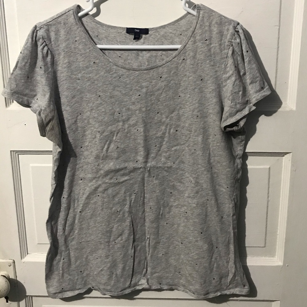 Gap T-Shirt. Grey with Silver dots. Size. L.